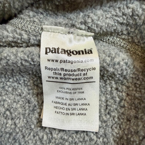 Patagonia Mens Better Sweater Full Zip Fleece Jacket Birch White Grey XL - Picture 6 of 8